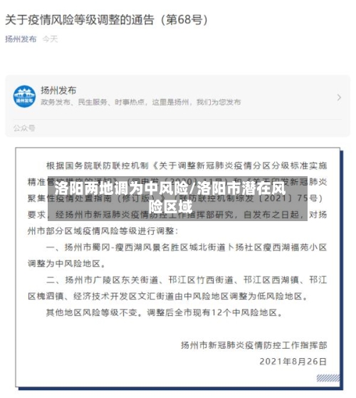 洛阳两地调为中风险/洛阳市潜在风险区域