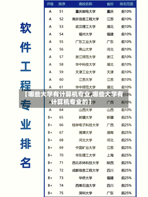 【哪些大学有计算机专业,哪些大学有计算机专业的】