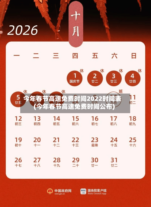 今年春节高速免费时间2022时间表(今年春节高速免费时间公布)