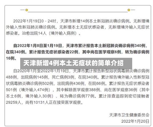 天津新增4例本土无症状的简单介绍-第2张图片