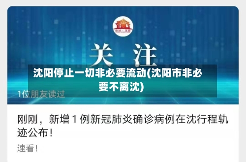 沈阳停止一切非必要流动(沈阳市非必要不离沈)-第2张图片
