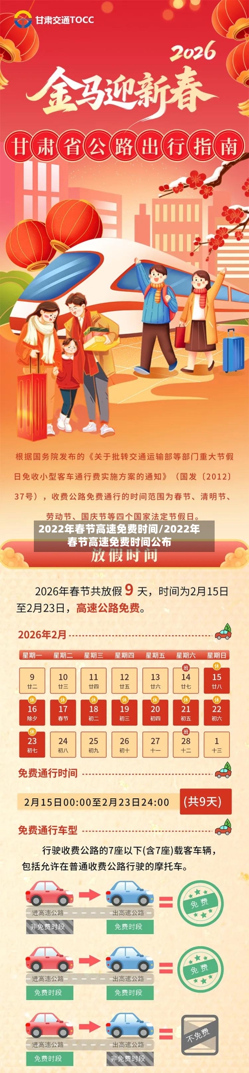 2022年春节高速免费时间/2022年春节高速免费时间公布-第2张图片